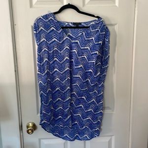 Jcrew Blue patterned cover up